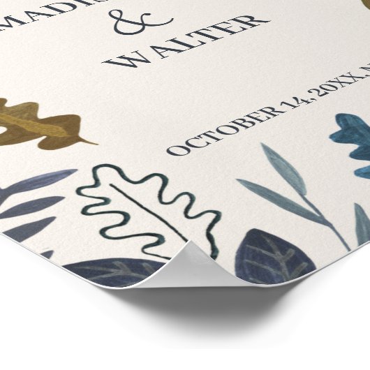 Rustige herfstbladeren herfst herfstuitnodiging poster (Hoek)