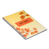 Rustige herfstbladeren herfstloof gepersonaliseerd notitieboek (Rechterzijde)