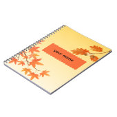 Rustige herfstbladeren herfstloof gepersonaliseerd notitieboek (Linkerzijde)
