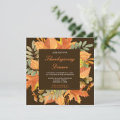 Rustige herfstbladeren Thanksgiving-feest Kaart (Staand voorkant)