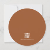 Rustige herfstbladeren Verbrande Sienna Beige Brui Save The Date (Achterkant)