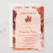 Rustige herfstbladeren 'Verliefd' baby shower Kaart (Voorkant)