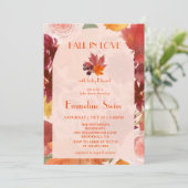 Rustige herfstbladeren 'Verliefd' baby shower Kaart (Staand voorkant)