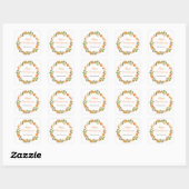 Rustige herfstbladeren vierkante Thanksgiving Sticker (Vel)