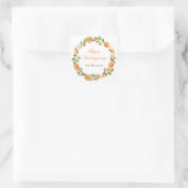 Rustige herfstbladeren vierkante Thanksgiving Sticker (Tas)