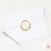 Rustige herfstbladeren vierkante Thanksgiving Sticker (Envelop)