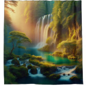 Rustige Herfsten en serene Lake Douchegordijn (Voorkant)