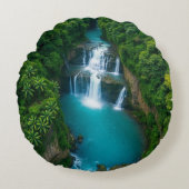 "Rustige Herfsten - Natuur's Knuffel in Elke Rond Kussen (Voorkant)