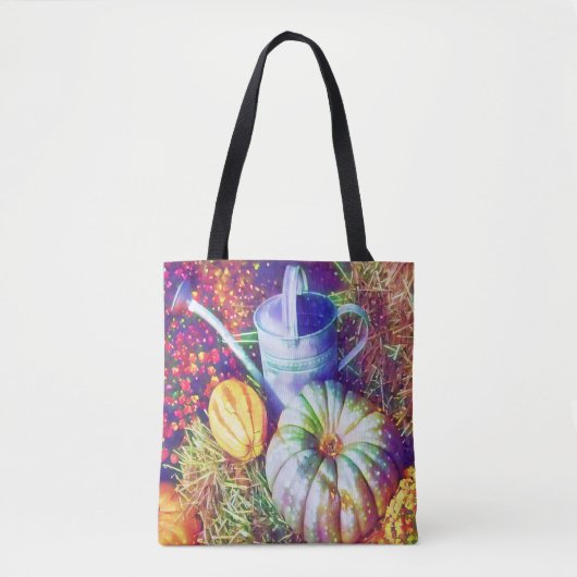 Rustige Herfsten pompoenen en bloemen Tote Bag (Voorkant)