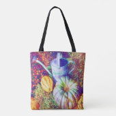 Rustige Herfsten pompoenen en bloemen Tote Bag (Achterkant)