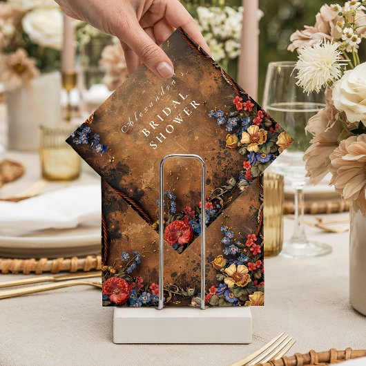 Rustige Herfstige Bruiloft met Bloemen Servet