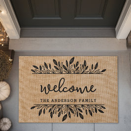 Rustige Herfstloof Familienaam Welkom Deurmat