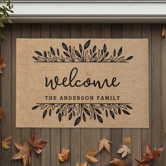 Rustige Herfstloof Familienaam Welkom Deurmat