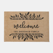 Rustige Herfstloof Familienaam Welkom Deurmat (Voorkant)