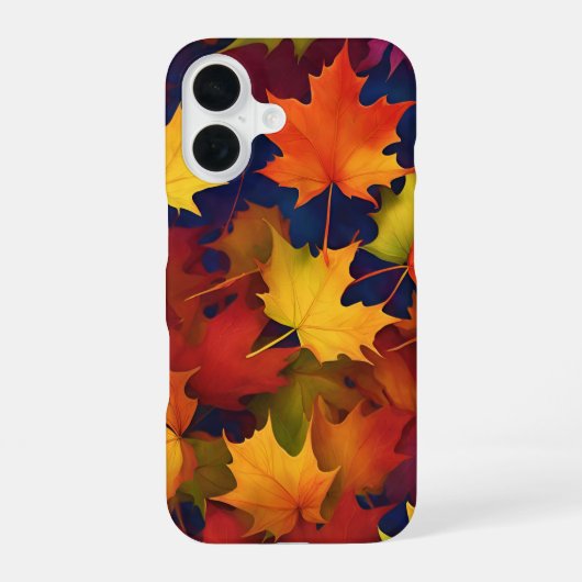 Rustige herfstloof iPhone 16 hoesje (Achterkant)