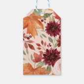 Rustige herfstloof 'Verliefd' baby shower Cadeaulabel (Achterkant)