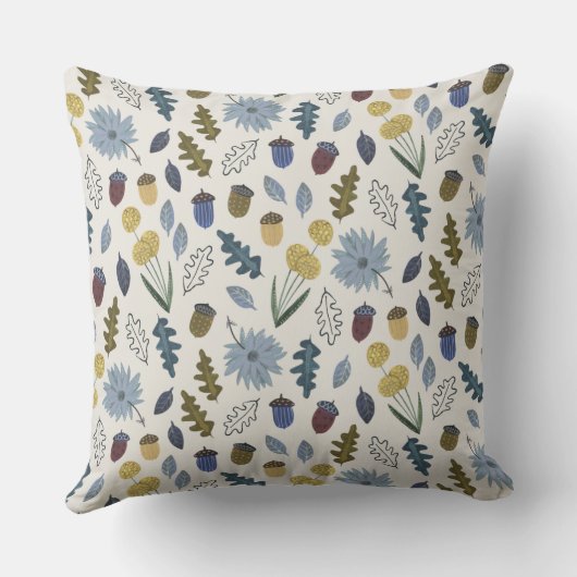 Rustige herfstmonogram herfstherfstherfstherfsther kussen (Achterkant)