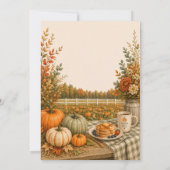 Rustige herfstpartij in de pompoenveld kaart (Achterkant)