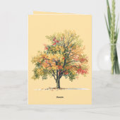 Rustige herfsttuin met kabouter kaart (Achterkant)