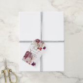 Rustige Herfstval Pompoenen Vijgen Bloemen Bruilof Cadeaulabel (Met Touw)