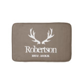 Rustige hert antler khaki beige aangepast badmat (Voorkant)