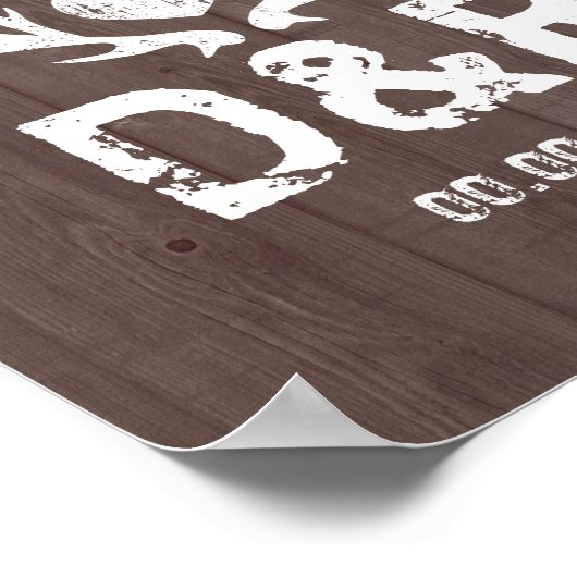 Rustige hert antler posters voor de bruiloft van h (Hoek)