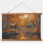 Rustige herten muurkunst hangend wandkleed (Voorkant)