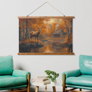 Rustige herten muurkunst hangend wandkleed