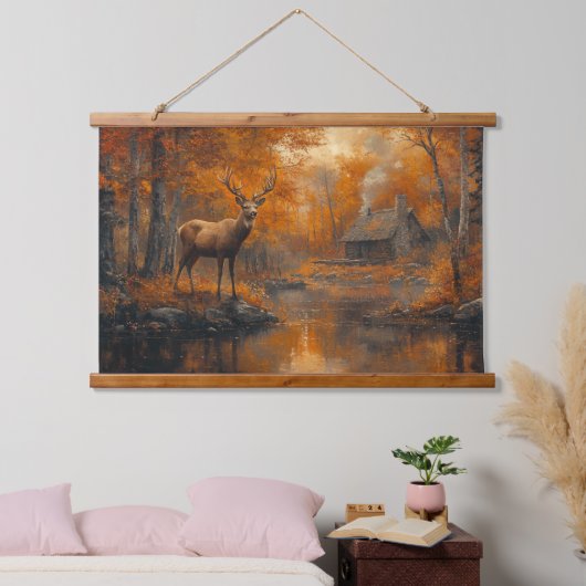 Rustige herten muurkunst hangend wandkleed (Slaapkamer)