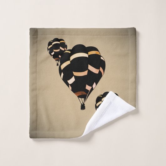 Rustige heteluchtballonnen bad handdoek (Wasdoekje)