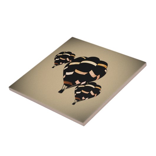 Rustige heteluchtballonnen tegeltje (Zijkant)