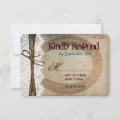 Rustige Hoefijzer Blauwgroen huwelijk RSVP-kaarten RSVP Kaartje (Voorkant)