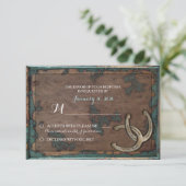 Rustige Hoefijzer bruiloft RSVP-kaart RSVP Kaartje (Staand voorkant)