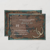 Rustige Hoefijzer bruiloft RSVP-kaart RSVP Kaartje (Voorkant / Achterkant)