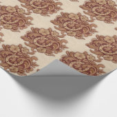 rustige hoefijzer cowgirl western land floral cadeaupapier (Hoek)