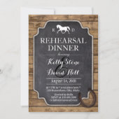 Rustige Hoefijzer paardenbruiloft Kaart (Voorkant)