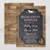 Rustige Hoefijzer paardenbruiloft Kaart (Voorkant / Achterkant)