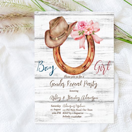 Rustige hoefijzer sekse onthult partij kaart