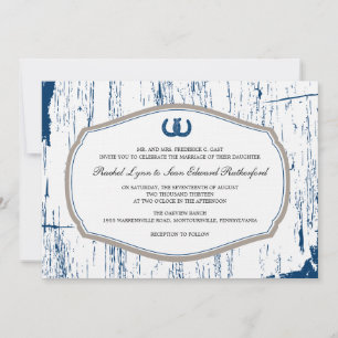 Rustige Hoefijzers Barn Wedding Kaart