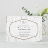 Rustige Hoefijzers Barn Wedding Kaart (Staand voorkant)