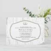 Rustige Hoefijzers Barn Wedding Kaart (Staand voorkant)