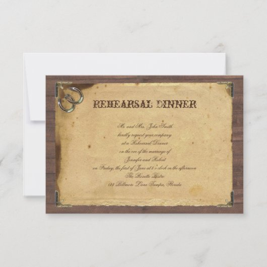 Rustige Hoefijzers bruiloft Kaart (Voorkant)