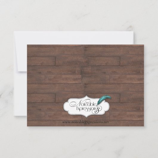 Rustige Hoefijzers bruiloft Kaart (Achterkant)