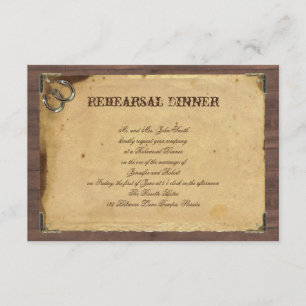 Rustige Hoefijzers bruiloft Kaart