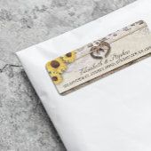 Rustige Hoefijzers Burlap Lace Sunflower Weddings Etiket