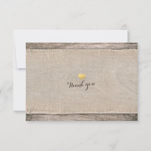 Rustige Hoefijzers Burlap Lace Wedding RSVP Antwoo (Achterkant)