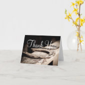 Rustige Hoefijzers Cowboy Wedding Bedankt Kaart (Gele Bloem)