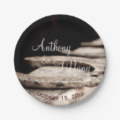 Rustige Hoefijzers Cowboy Wedding Cake Pape Papieren Bordje (Voorkant)