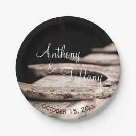 Rustige Hoefijzers Cowboy Wedding Cake Pape Papieren Bordje