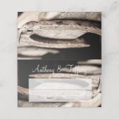 Rustige Hoefijzers Cowboy Wedding Plaatskaartje (Buitenkant ongevouwen)